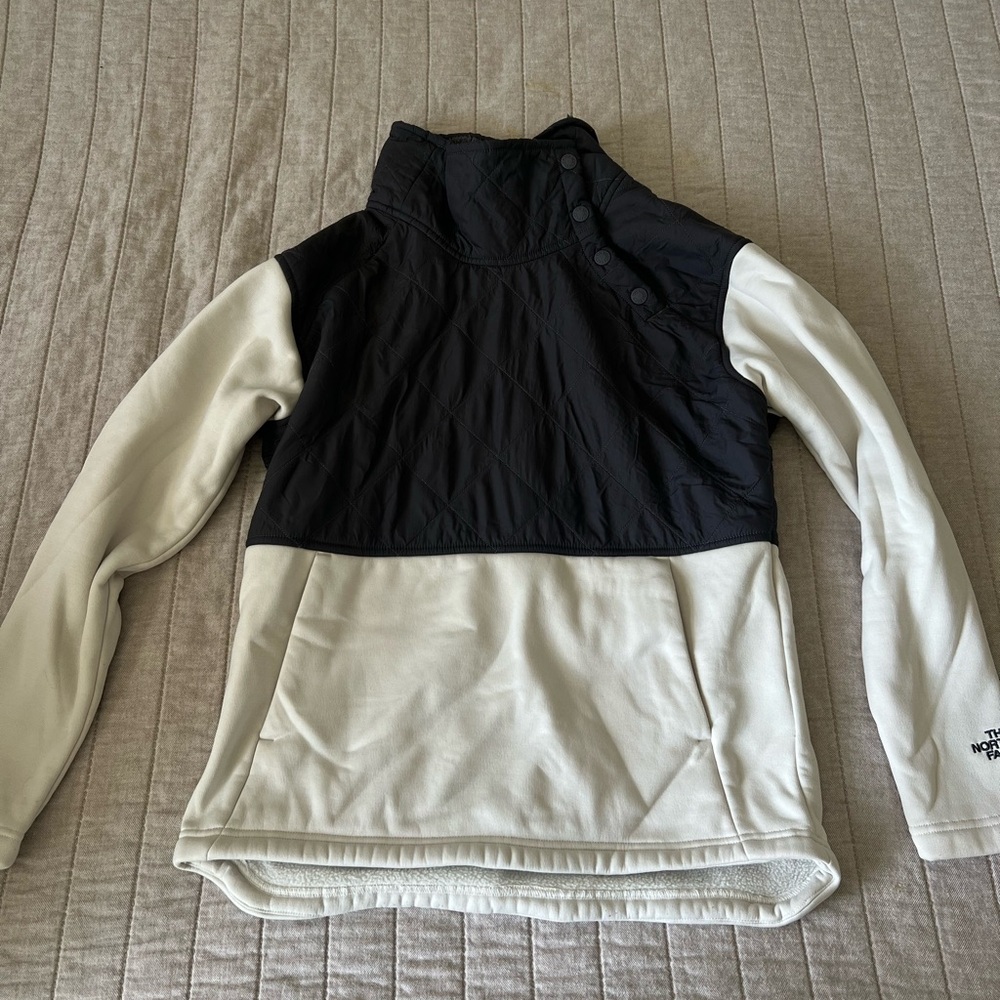 The North Face Dark Grey and Cream Pullover Jacket
